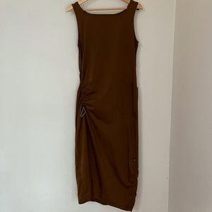 Cop.Copine. PARIS Sleeveless Dark Brown Ruched Dress - Size 6/SM